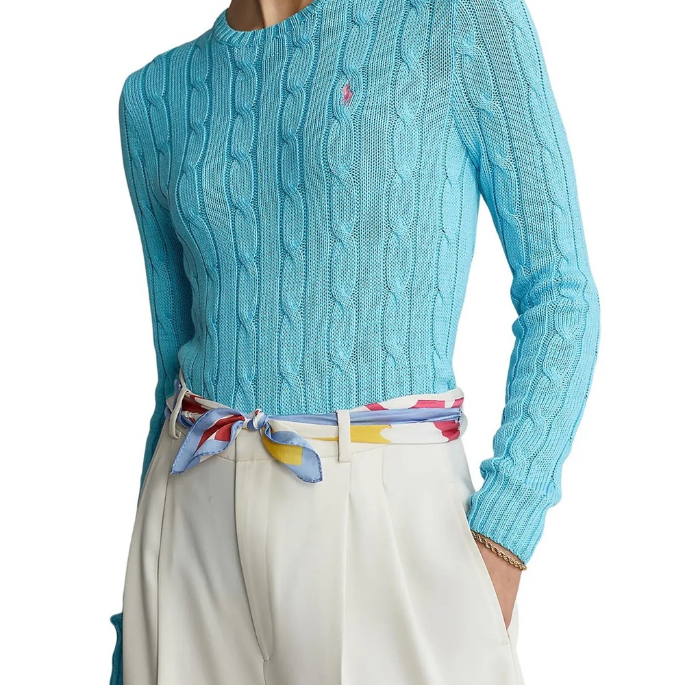 Ralph Lauren Blue Cable Knit Sweater